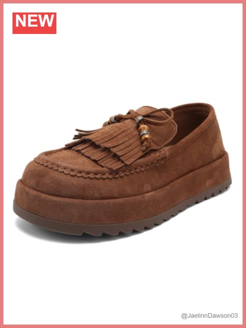 Non-Slip Platform Loafers for Women with Memory Foam Insole Stylish Fall Shoes